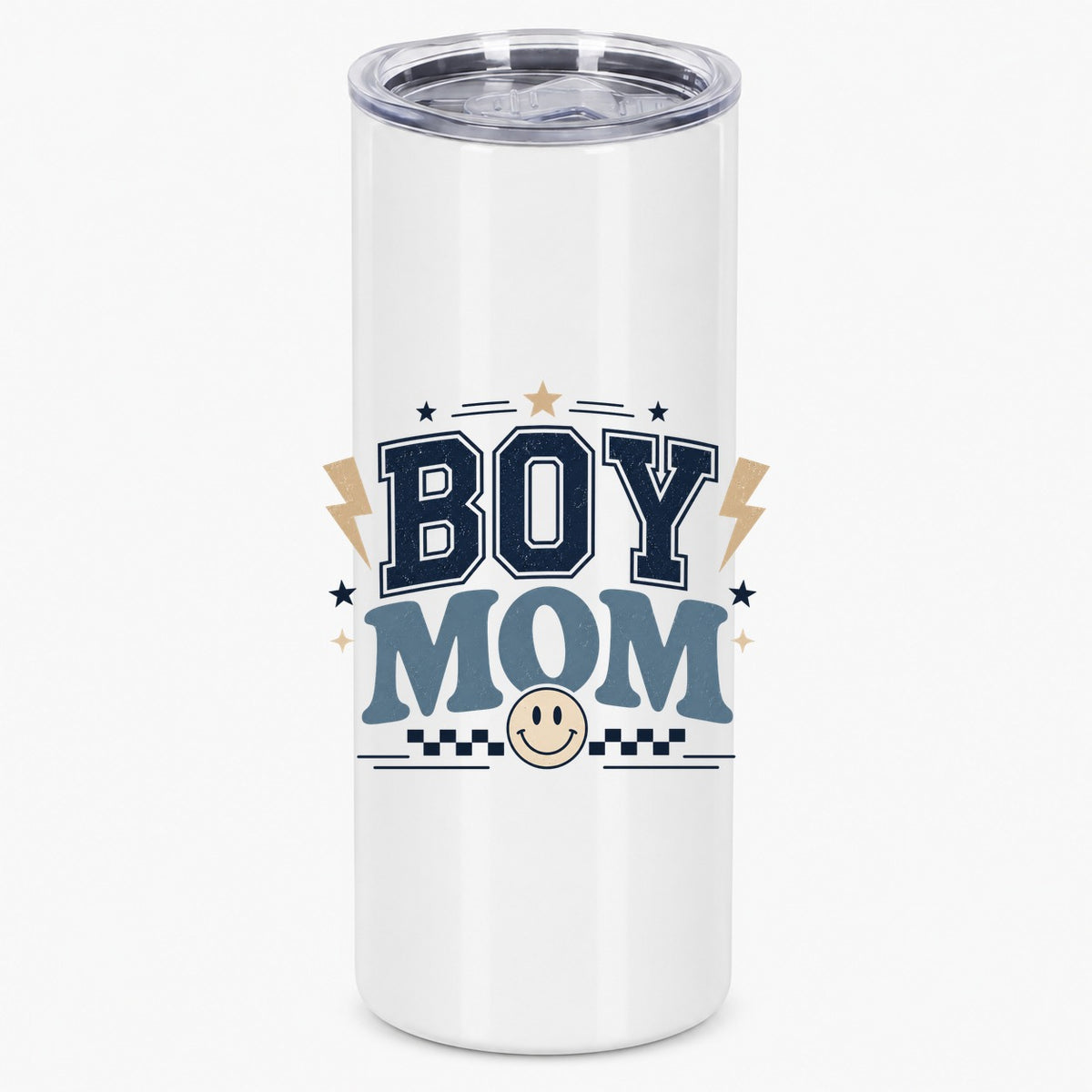 Boy Mom Retro Varsity Style Graphic for Proud Mothers Tumbler