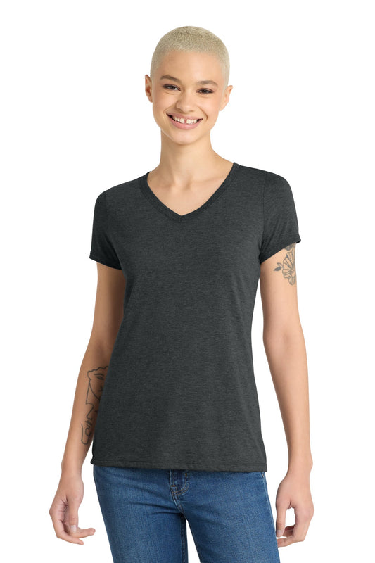 District Women's Perfect Tri V - Neck Tee. DM1350L - DFW Impression
