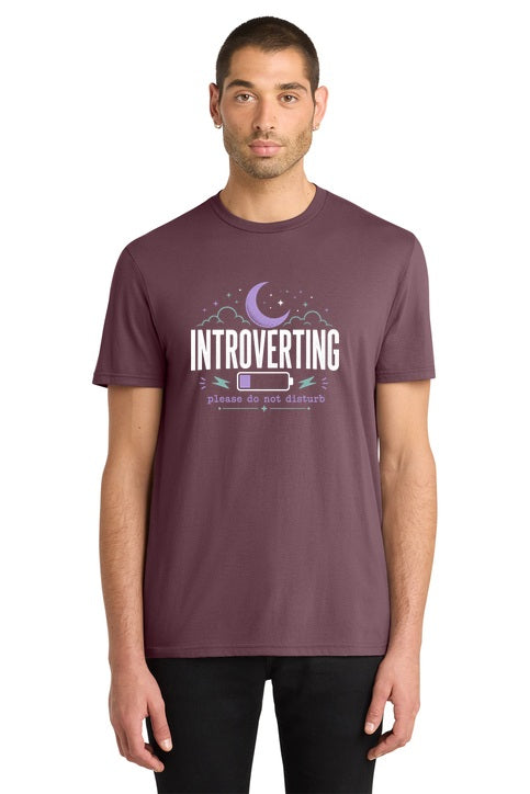 Introverting Please Do Not Disturb Low Battery Night Sky T-Shirt