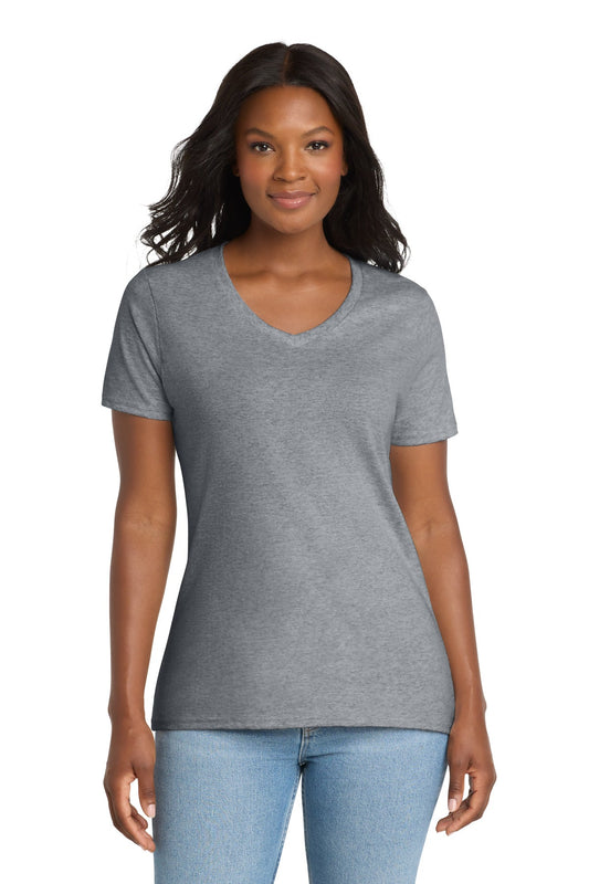 Port & Co Women's Core Cotton V - Neck Tee. LPC54V - DFW Impression