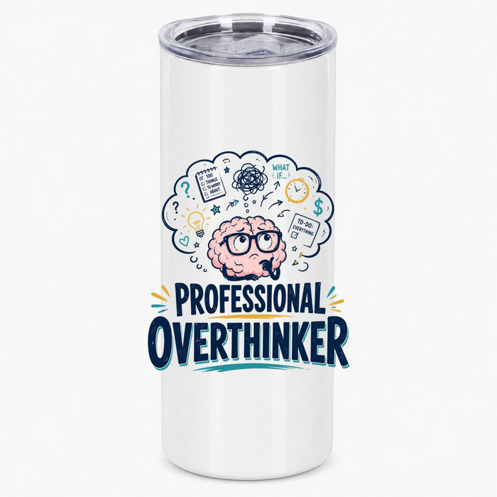 Professional Overthinker Brain Illustration Drinkware Tumbler