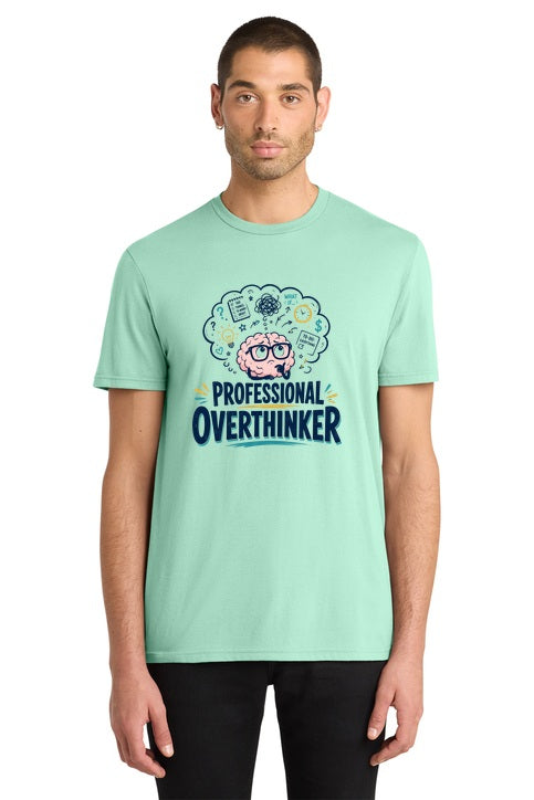 Professional Overthinker Funny Brain Graphic T-Shirt