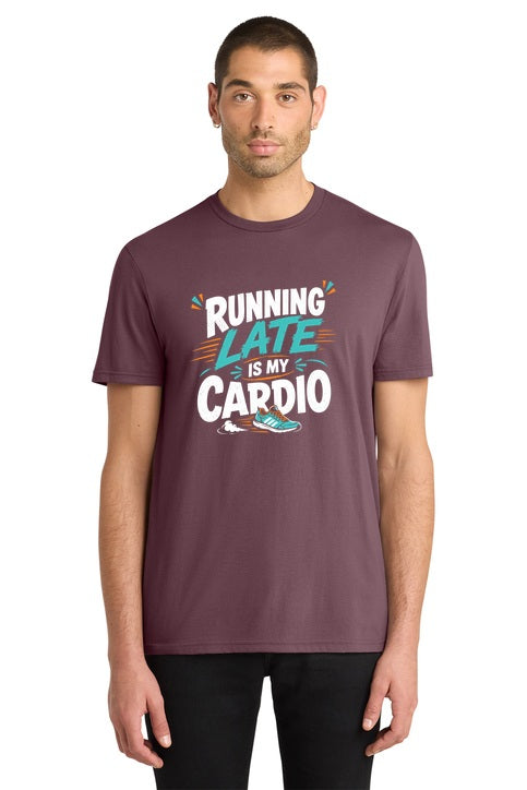 Running Late Is My Cardio Funny Runner Graphic T-Shirt