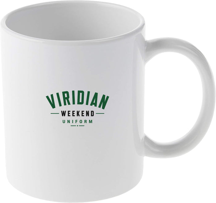 Viridian Weekend Uniform Minimalist Graphic Drinkware Mug