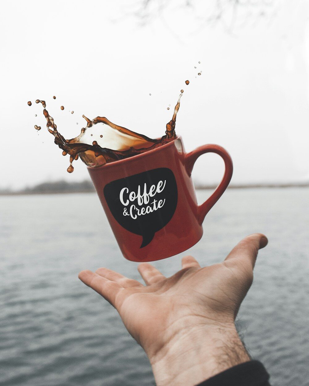 Coffee shop branded mug