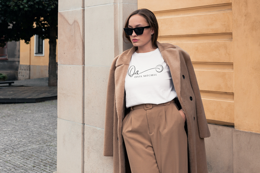 Custom t-shirt in DFW — woman wearing a printed tee outdoors