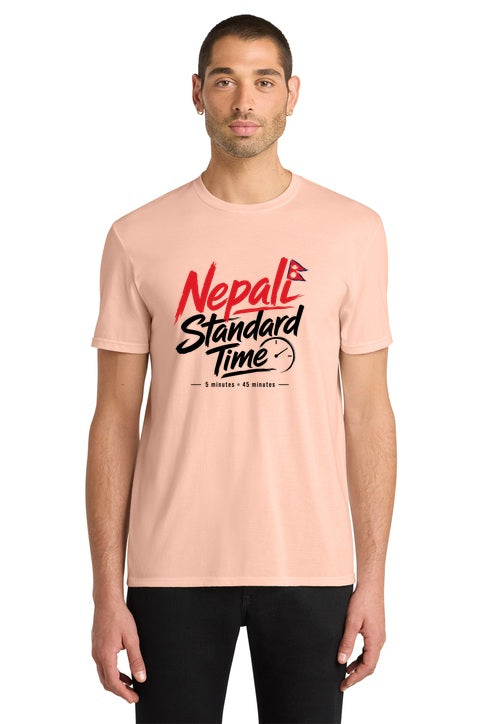 Nepali Standard Time Cultural Humor Graphic T-Shirt