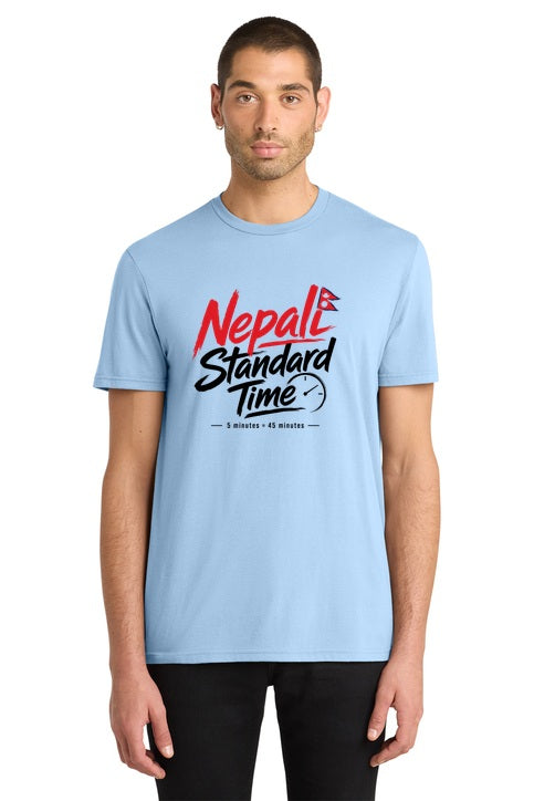 Nepali Standard Time Cultural Humor Graphic T-Shirt