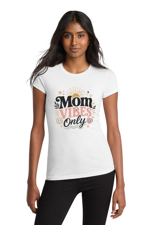 Mom Vibes Only Retro Boho Graphic T-Shirt