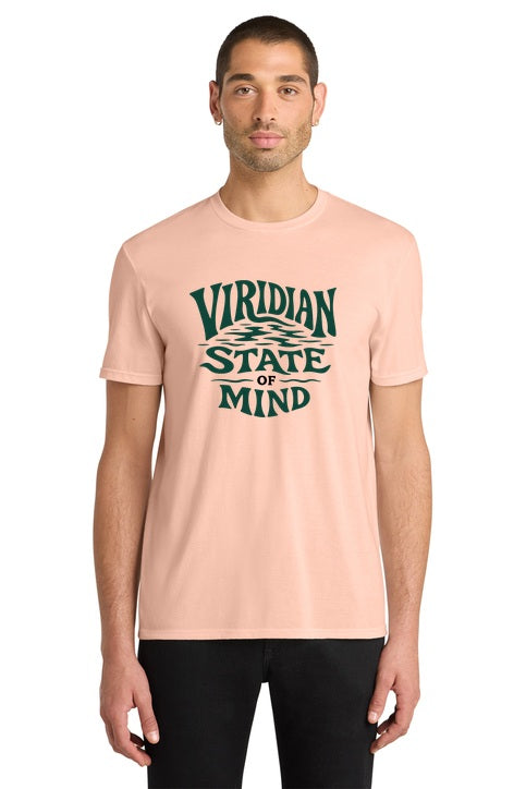 Viridian State of Mind Retro Wavy Typography Graphic T-Shirt