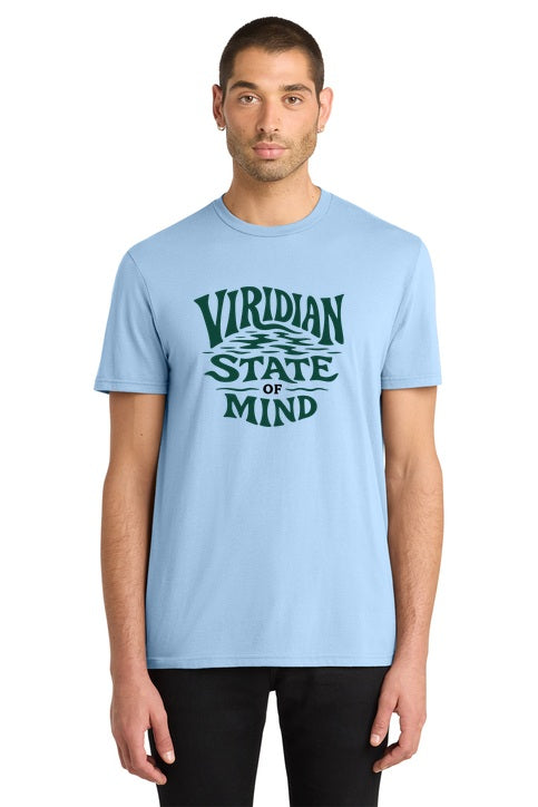 Viridian State of Mind Retro Wavy Typography Graphic T-Shirt