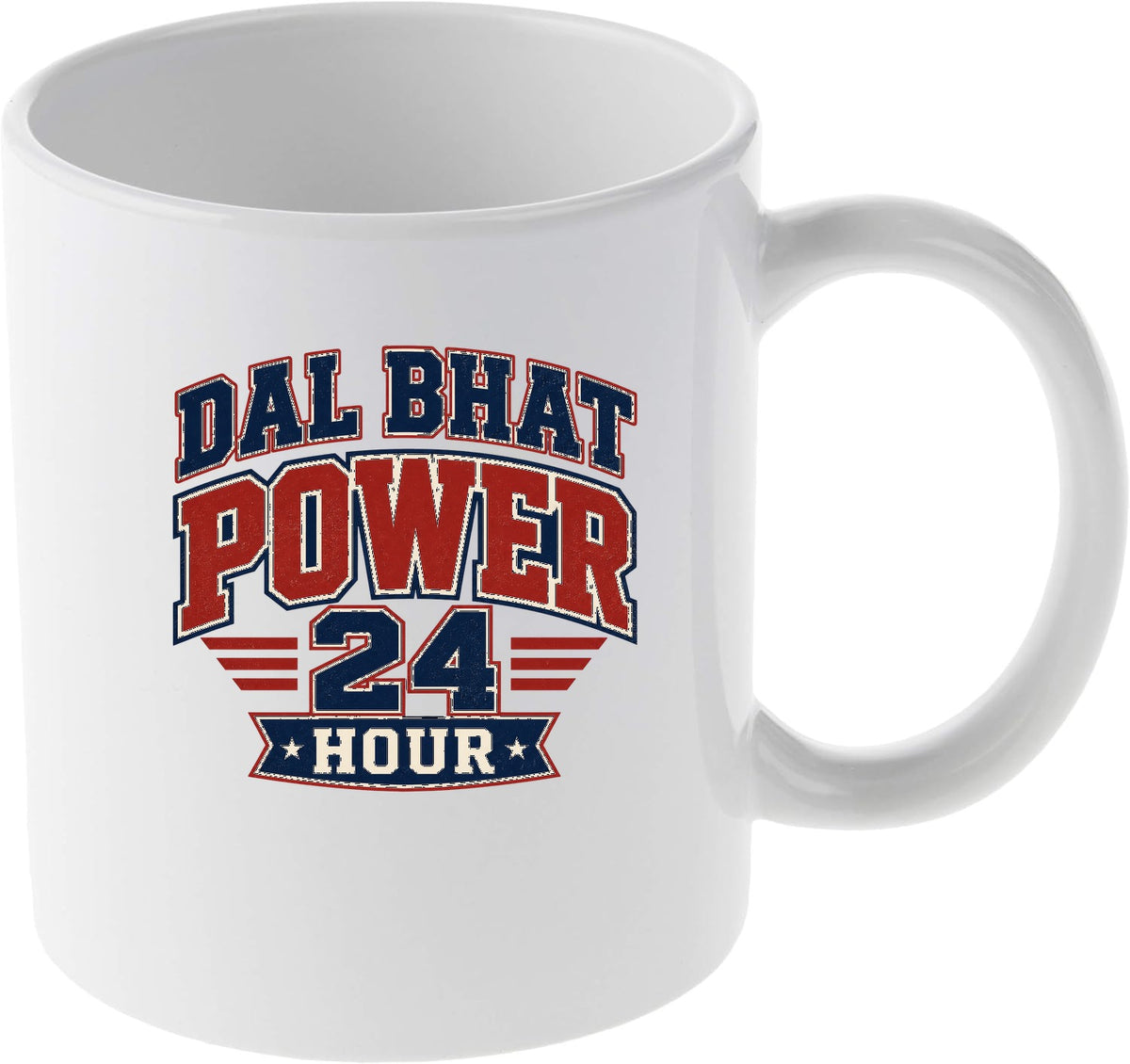Dal Bhat Power 24 Hour Vintage Sports Style Graphic Mug