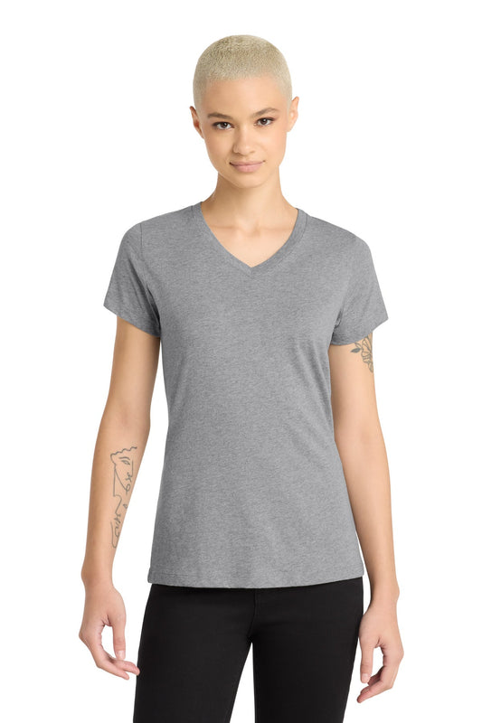 District Women's Perfect Blend CVC V - Neck Tee. DM1190L - DFW Impression