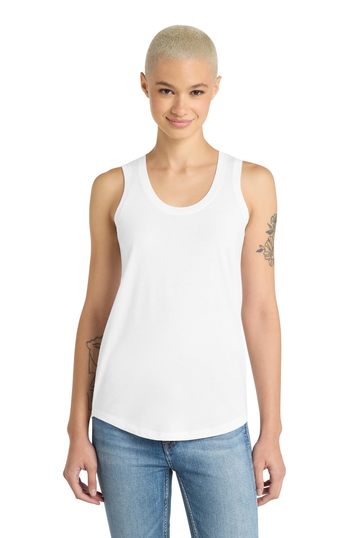 District Women's Perfect Tri Racerback Tank. DM138L - DFW Impression