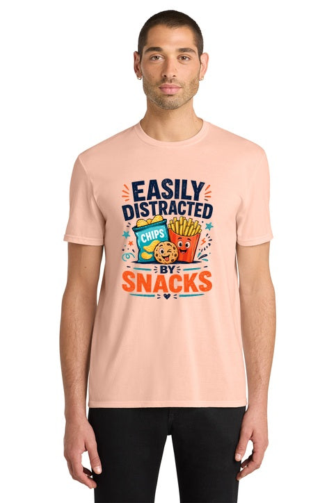 Easily Distracted By Snacks Funny Foodie Graphic T-Shirt