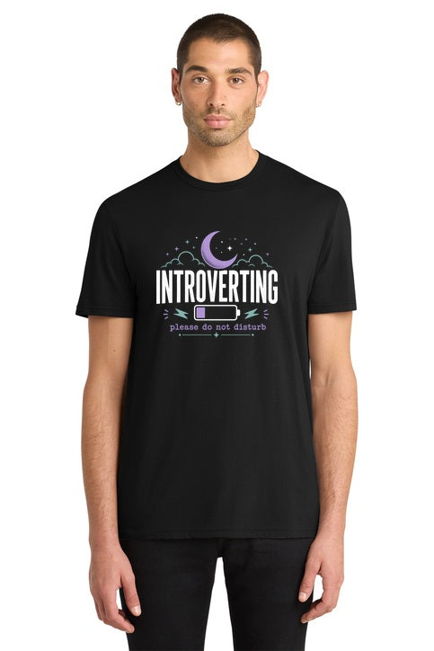 Introverting Please Do Not Disturb Low Battery Night Sky T-Shirt
