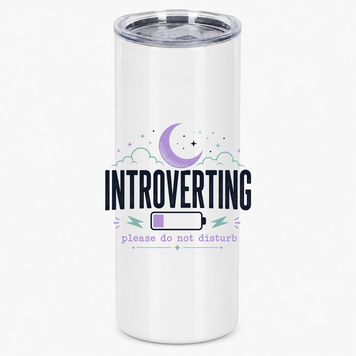Introverting Please Do Not Disturb Low Battery Night Sky Design Tumbler