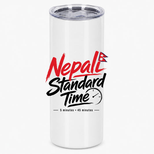 Nepali Standard Time Cultural Heritage Graphic Drinkware Tumbler