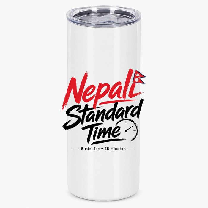 Nepali Standard Time Cultural Heritage Graphic Drinkware Tumbler
