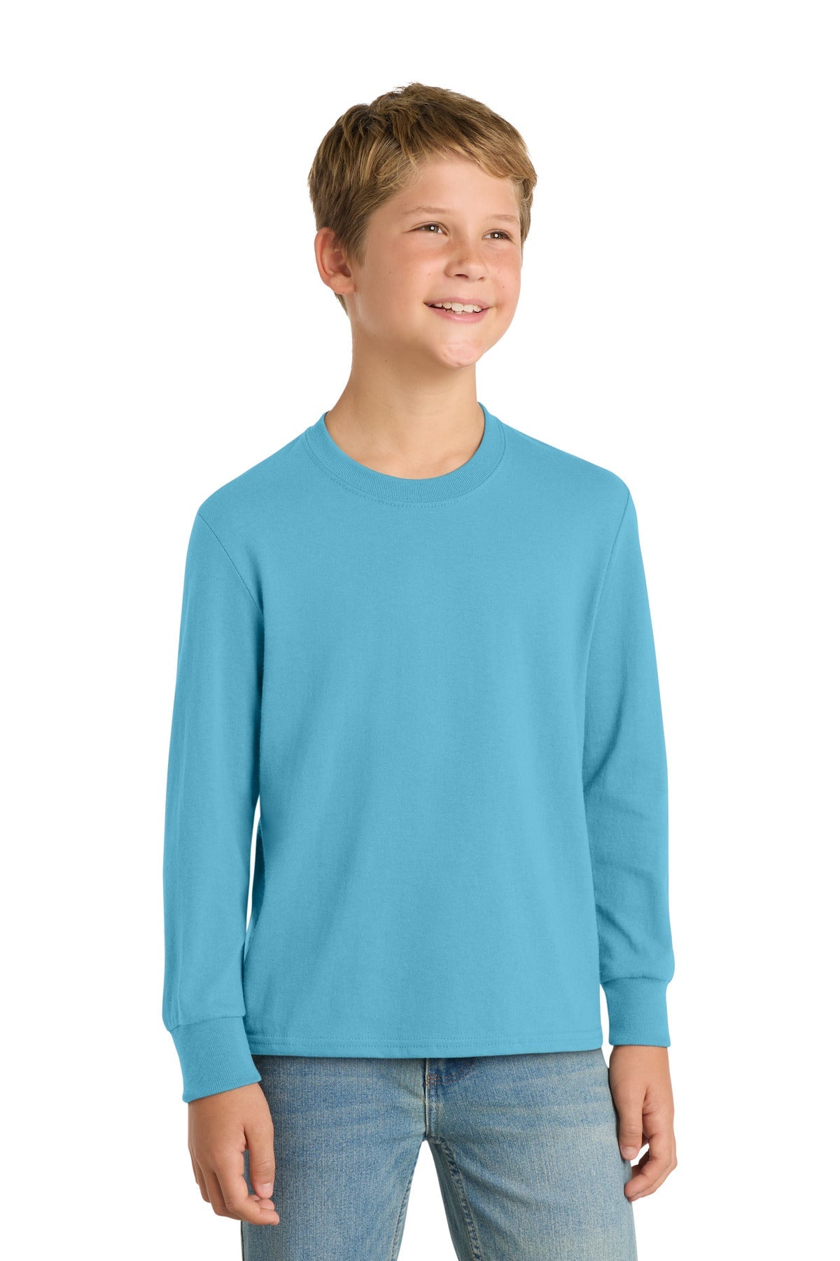 Port & Co Youth Long Sleeve Core Cotton Tee. PC54YLS - DFW Impression