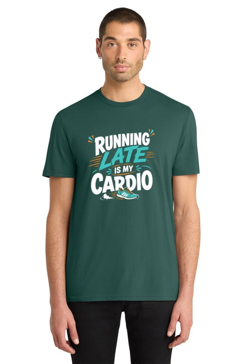 Running Late Is My Cardio Funny Runner Graphic T-Shirt