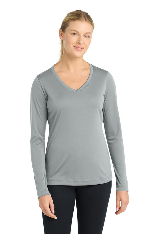 Sport - Tek Women's Long Sleeve PosiCharge Competitor V - Neck Tee. LST353LS - DFW Impression