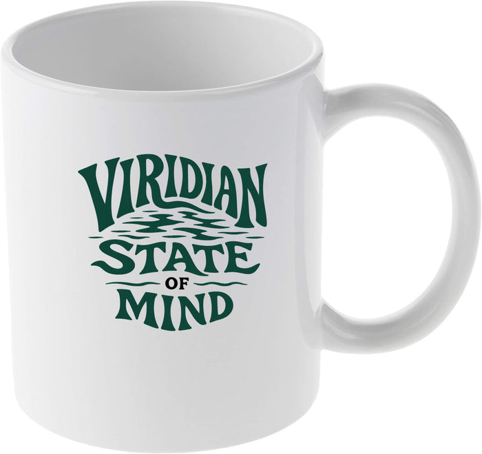 Viridian State of Mind Retro Wavy Typography Graphic Mug