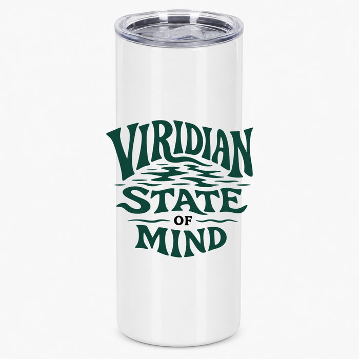 Viridian State of Mind Retro Wavy Typography Graphic Tumbler