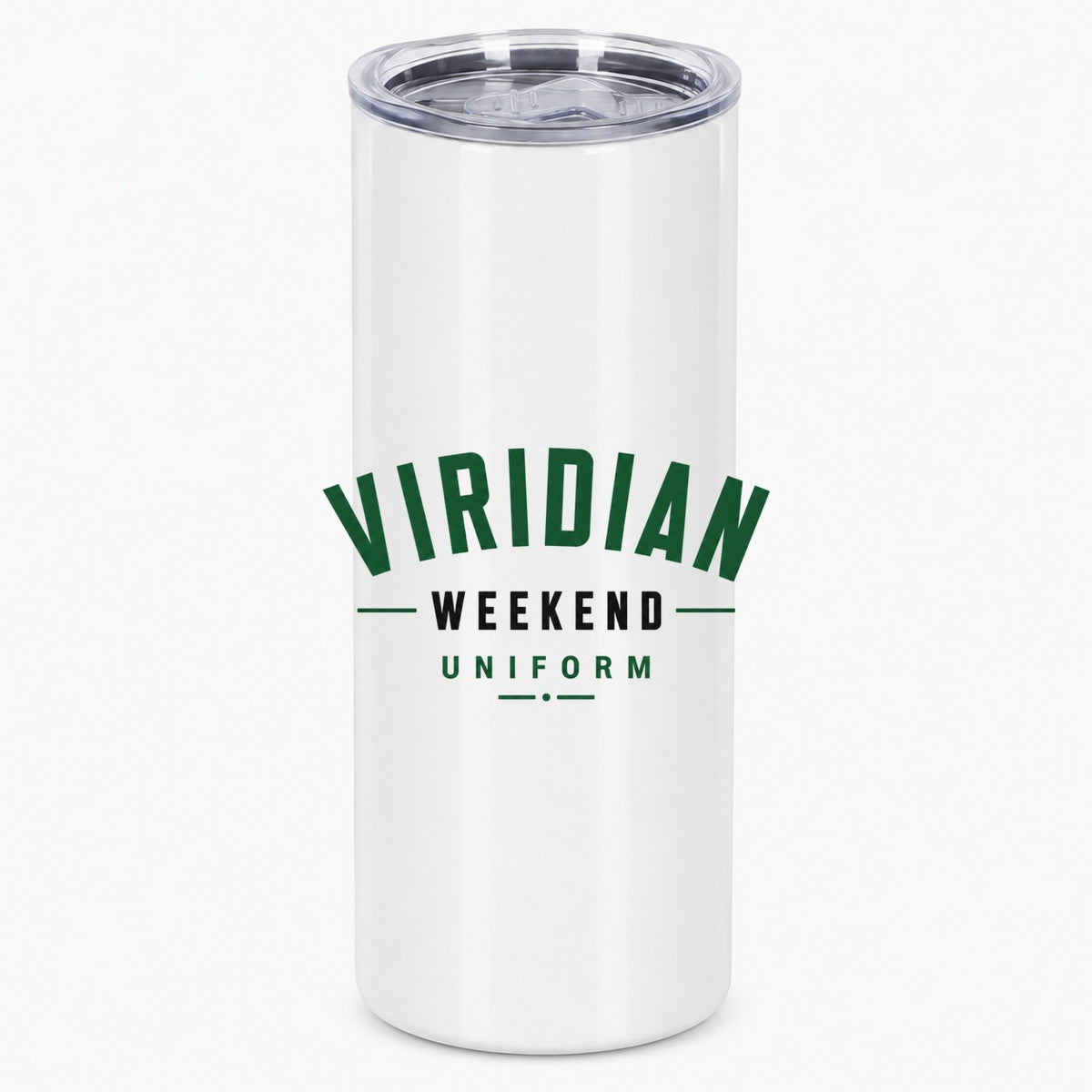 Viridian Weekend Uniform Minimalist Graphic Drinkware Tumbler