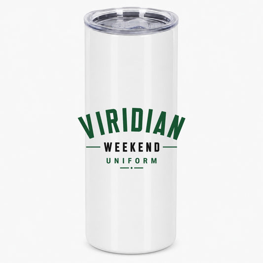 Viridian Weekend Uniform Minimalist Graphic Drinkware Tumbler
