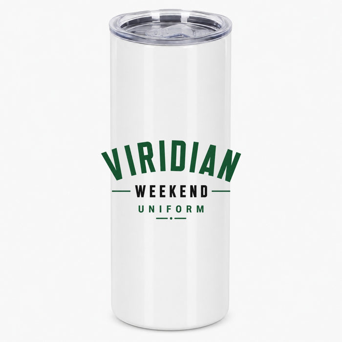 Viridian Weekend Uniform Minimalist Graphic Drinkware Tumbler