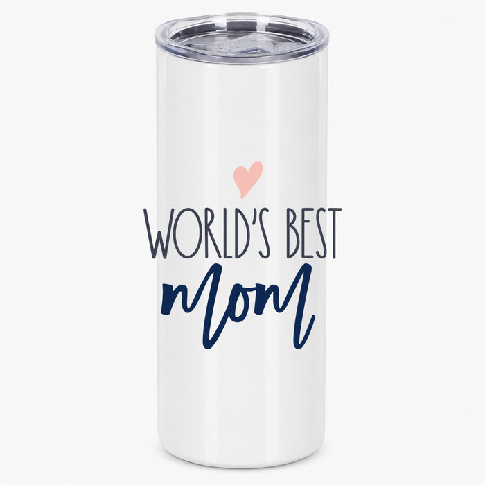 World's Best Mom Heart Design for Mother's Day Gift Tumbler