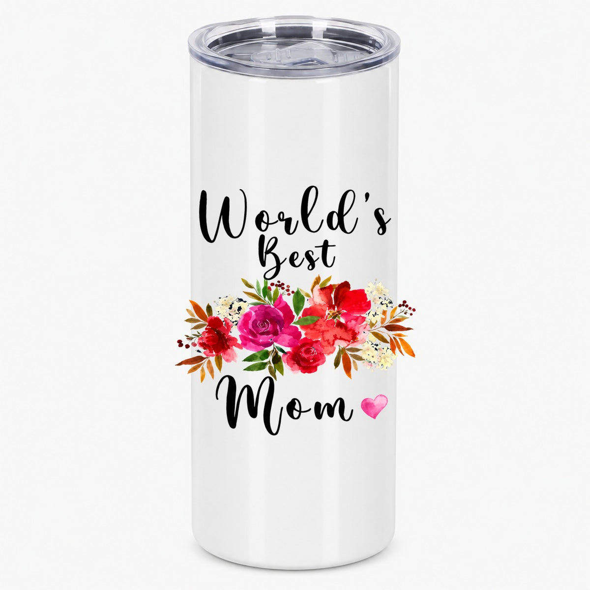 World's Best Mom Watercolor Floral Appreciation Gift Tumbler
