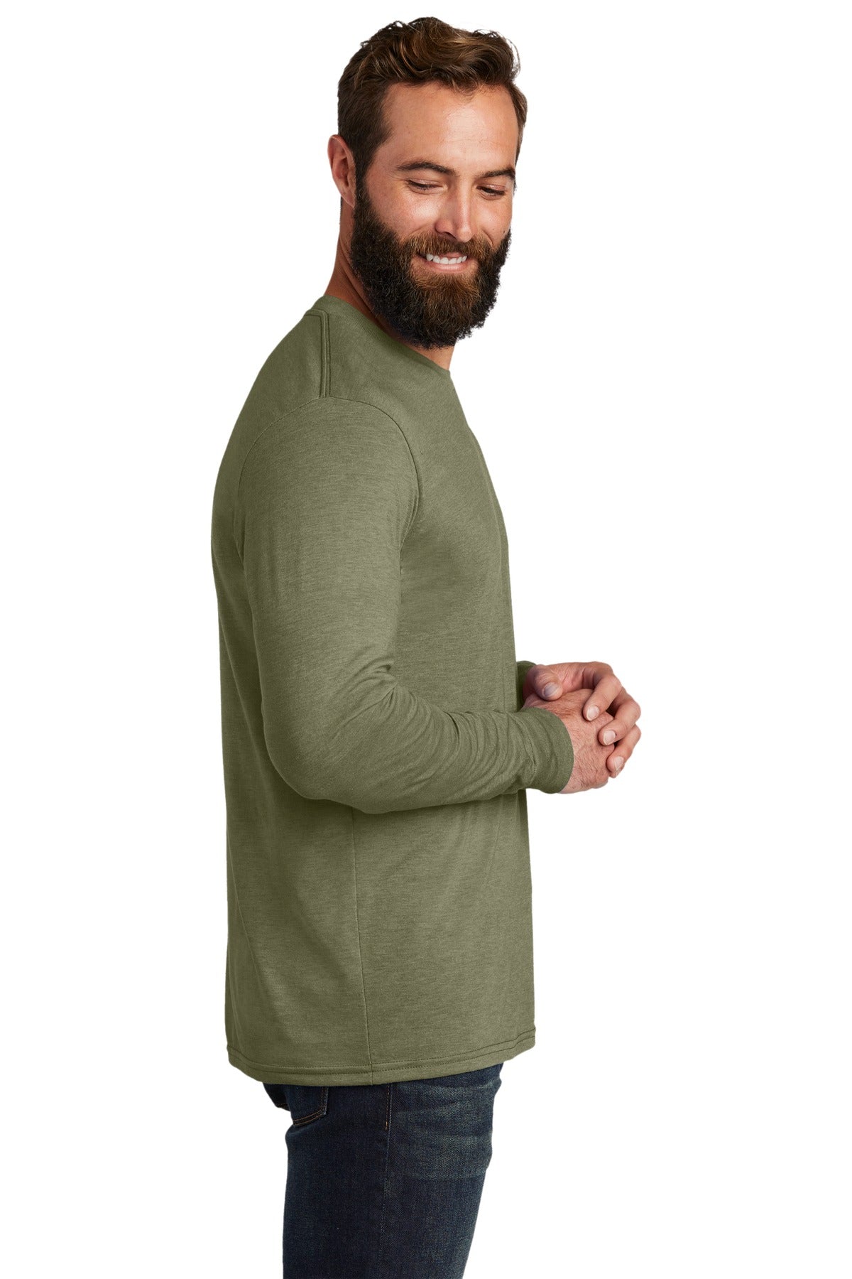 Allmade ® Unisex Tri-Blend Long Sleeve Tee AL6004 [Olive You Green] - DFW Impression