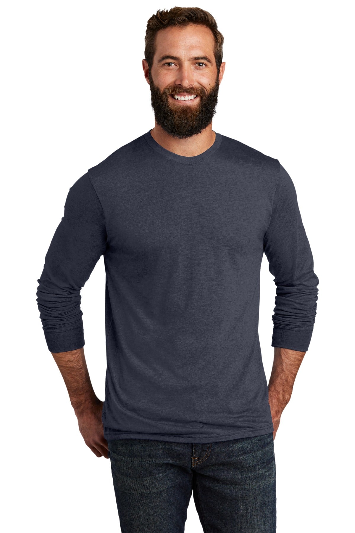 Allmade ® Unisex Tri-Blend Long Sleeve Tee AL6004 [Rebel Blue] - DFW Impression