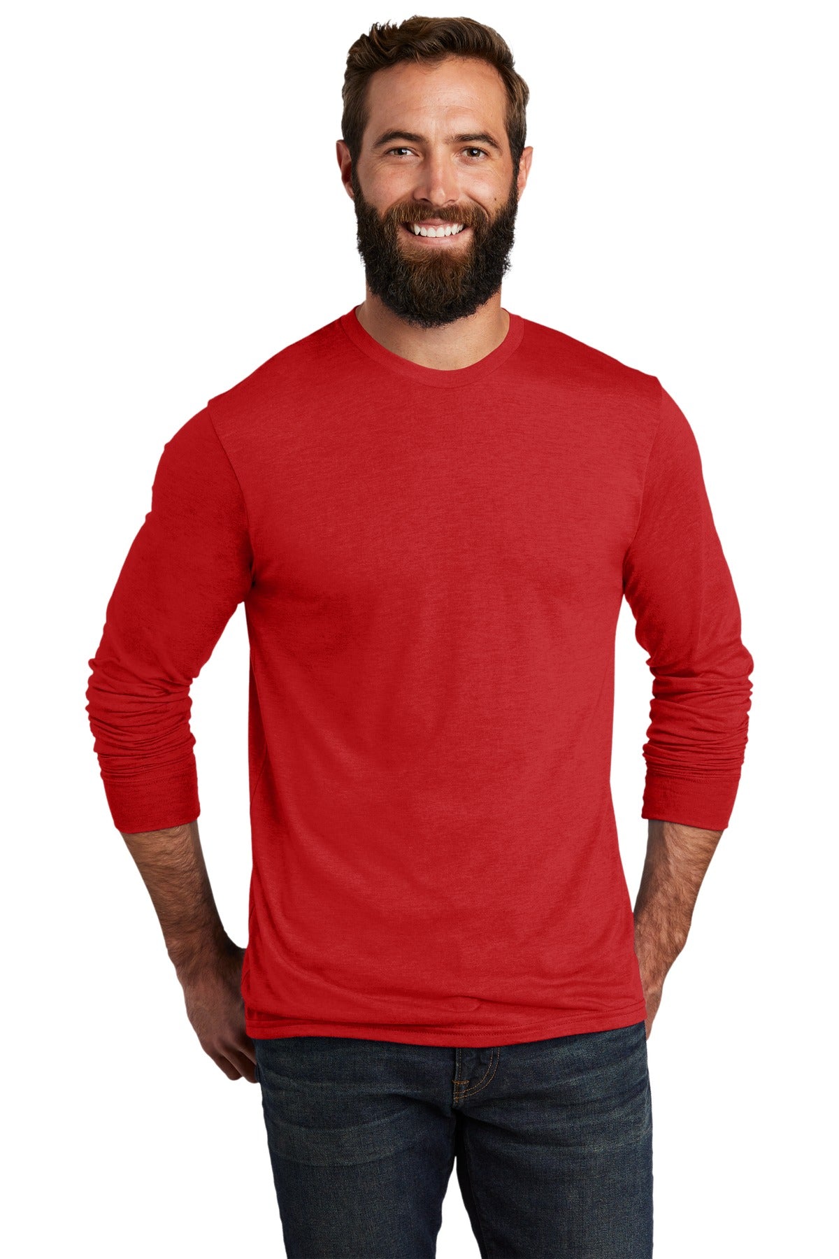 Allmade ® Unisex Tri-Blend Long Sleeve Tee AL6004 [Rise Up Red] - DFW Impression