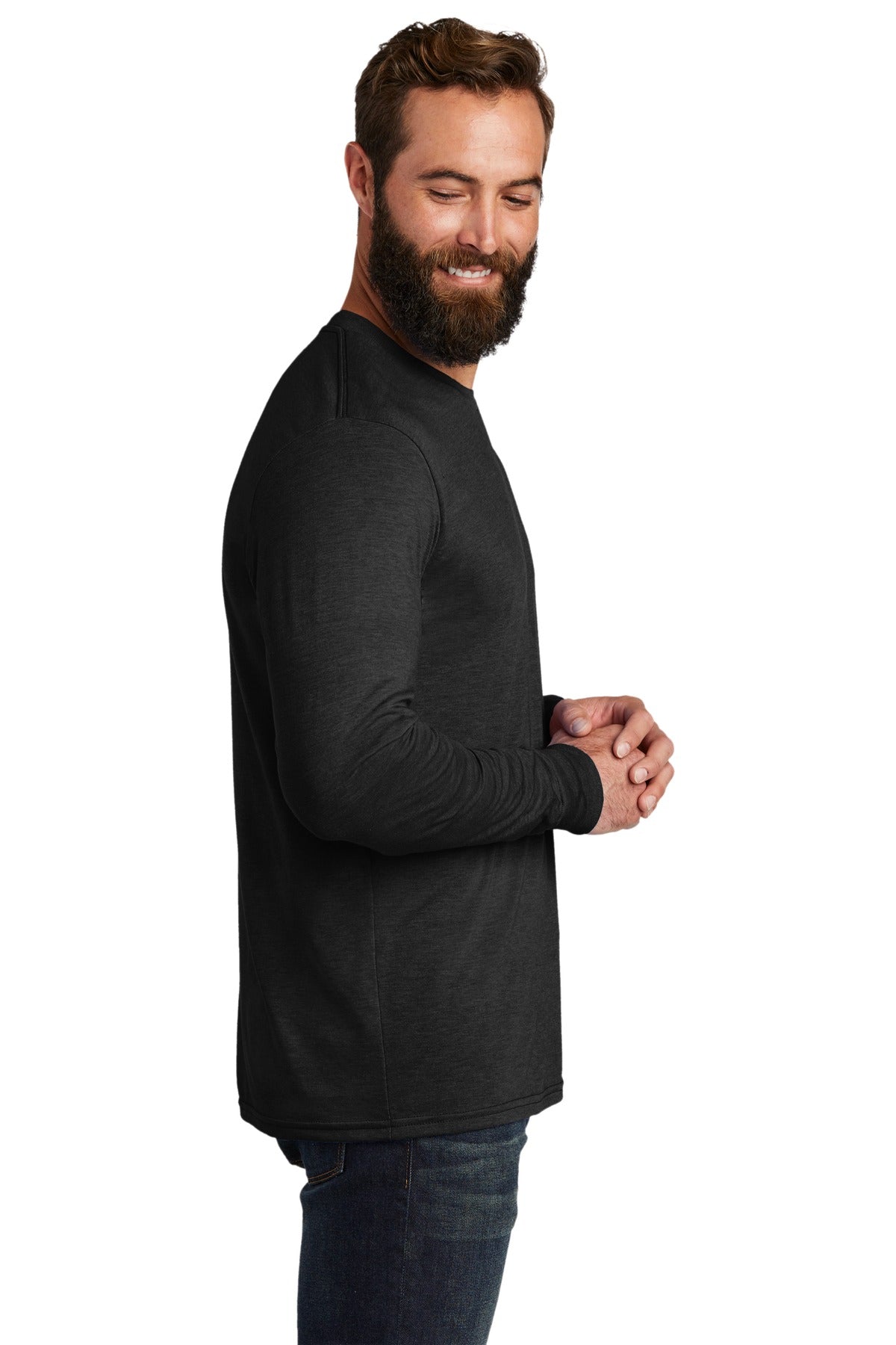 Allmade ® Unisex Tri-Blend Long Sleeve Tee AL6004 [Space Black] - DFW Impression