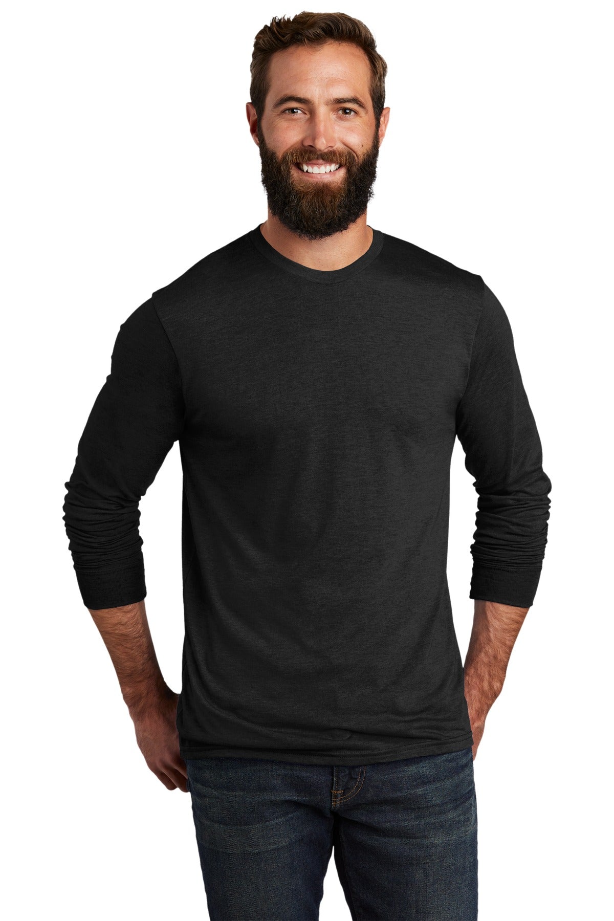 Allmade ® Unisex Tri-Blend Long Sleeve Tee AL6004 [Space Black] - DFW Impression