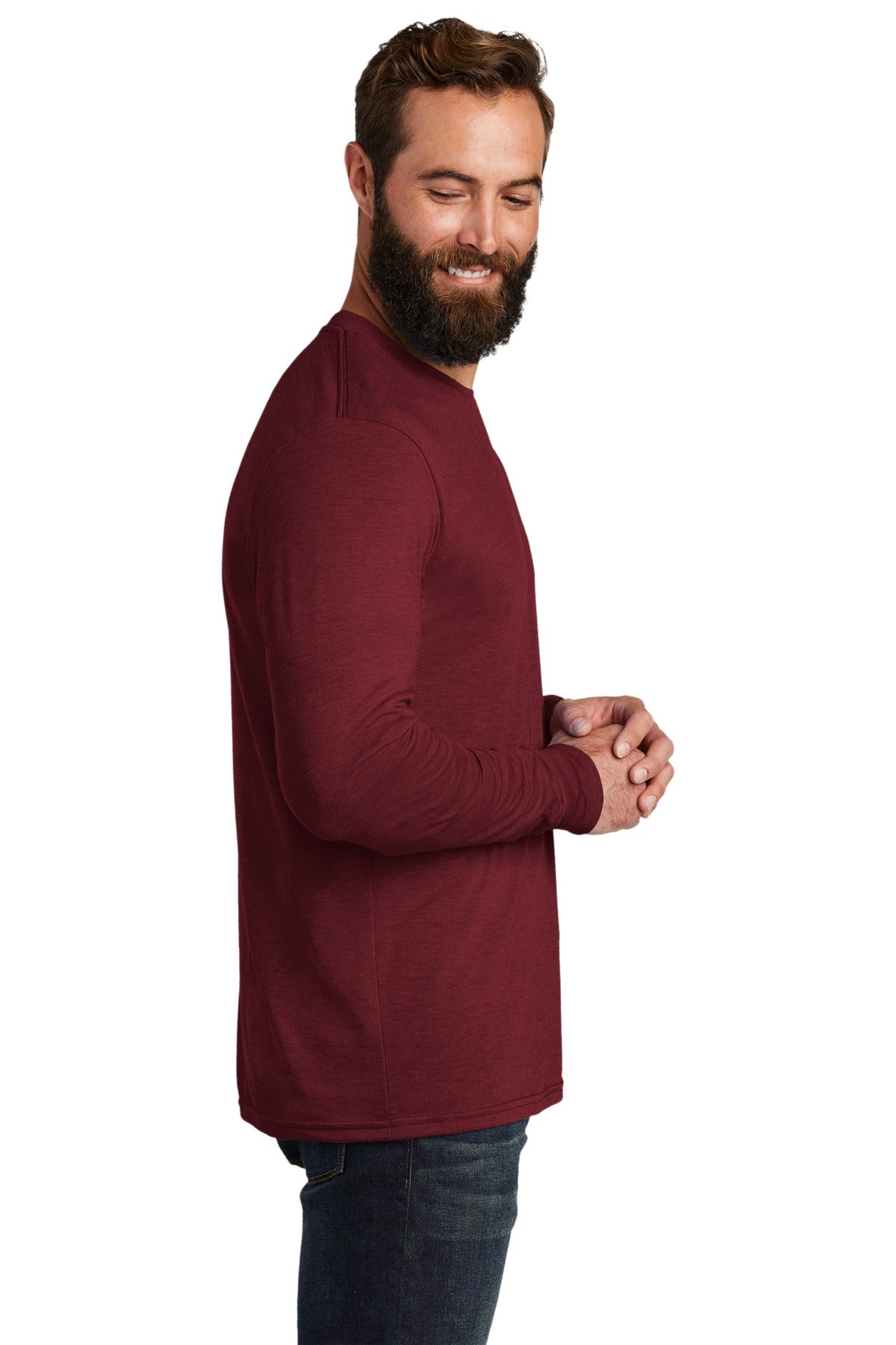 Allmade ® Unisex Tri-Blend Long Sleeve Tee AL6004 [Vino Red] - DFW Impression