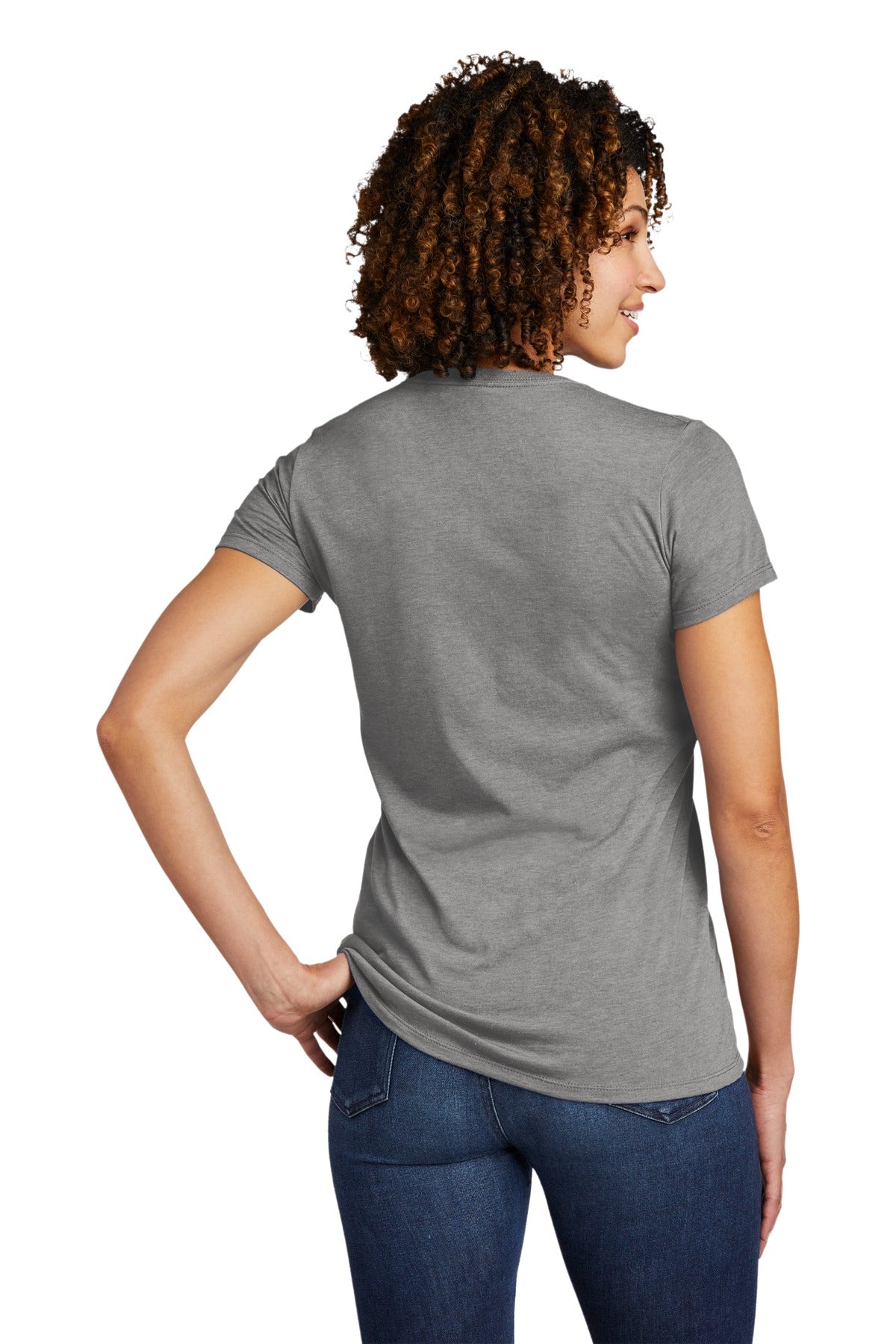 Allmade ® Women's Tri-Blend V-Neck Tee AL2018 [Aluminum Grey] - DFW Impression