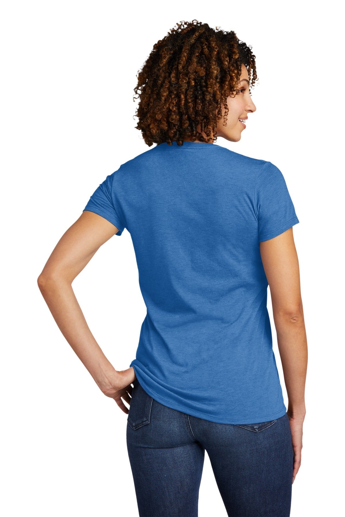 Allmade ® Women's Tri-Blend V-Neck Tee AL2018 [Azure Blue] - DFW Impression