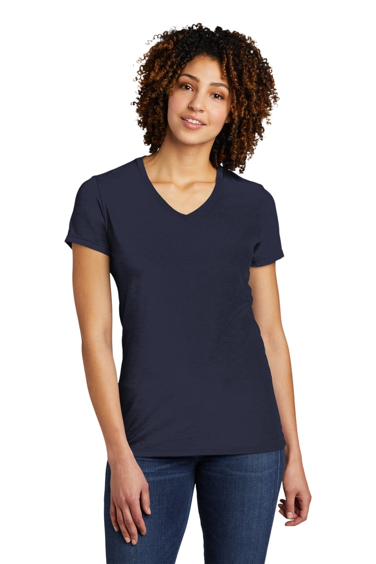 Allmade ® Women's Tri-Blend V-Neck Tee AL2018 [Night Sky Navy] - DFW Impression