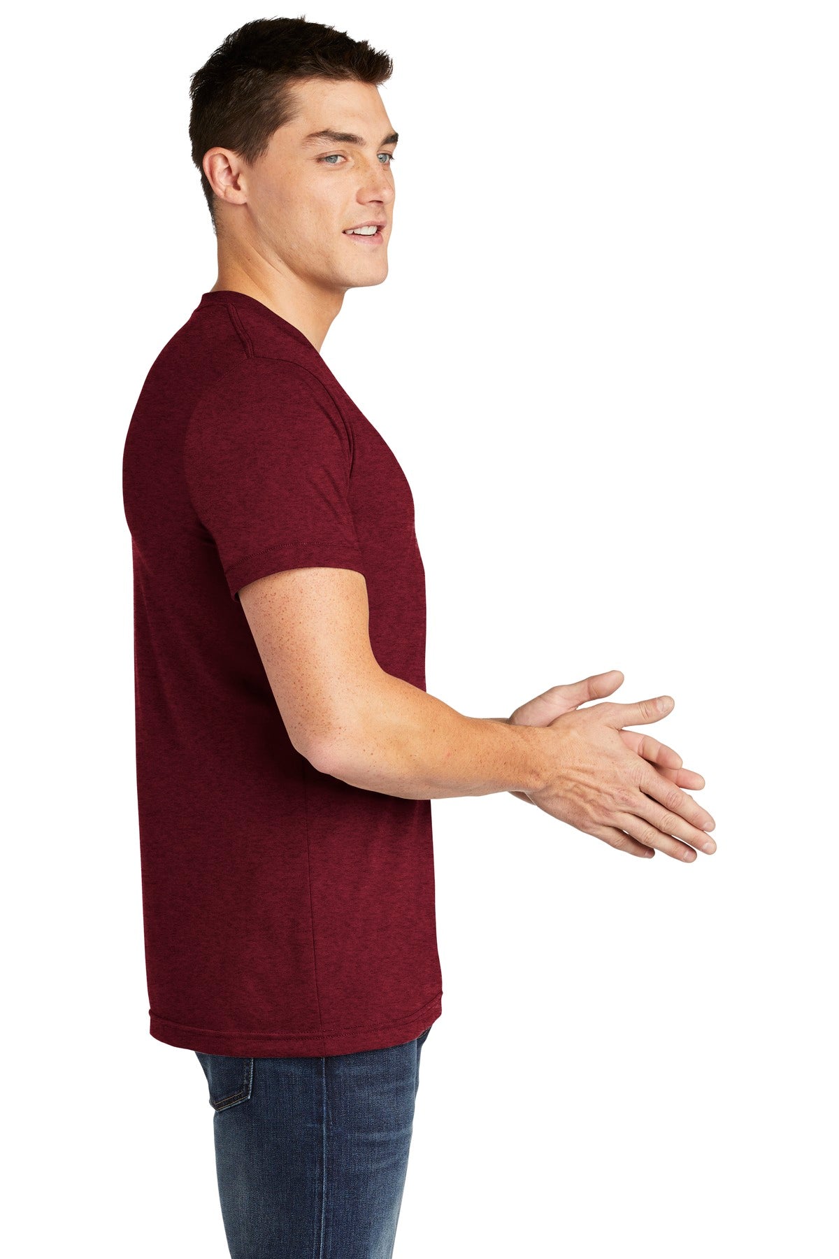 American Apparel ® Poly-Cotton T-Shirt. BB401W [Heather Cranberry] - DFW Impression