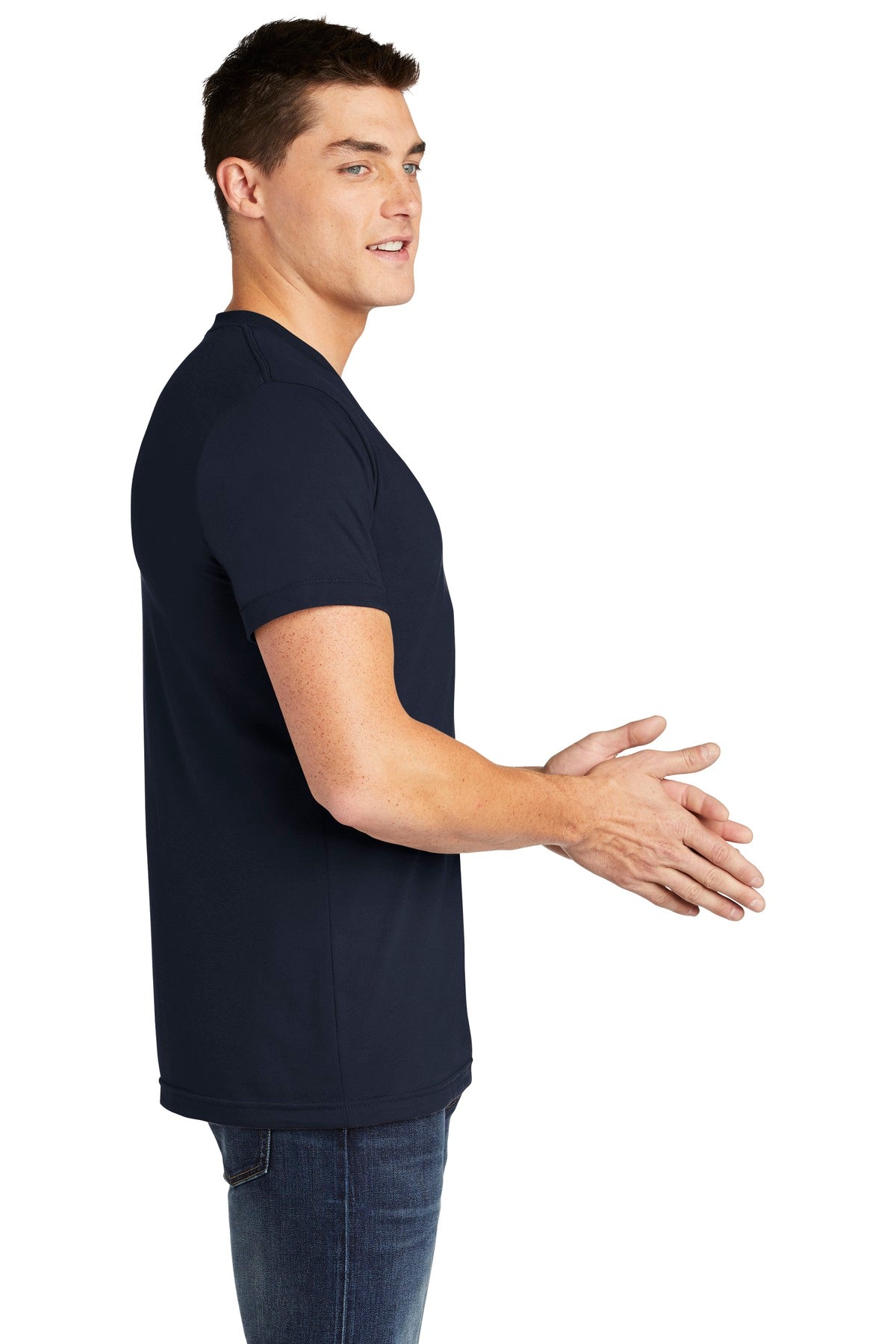 American Apparel ® Poly-Cotton T-Shirt. BB401W [Navy] - DFW Impression