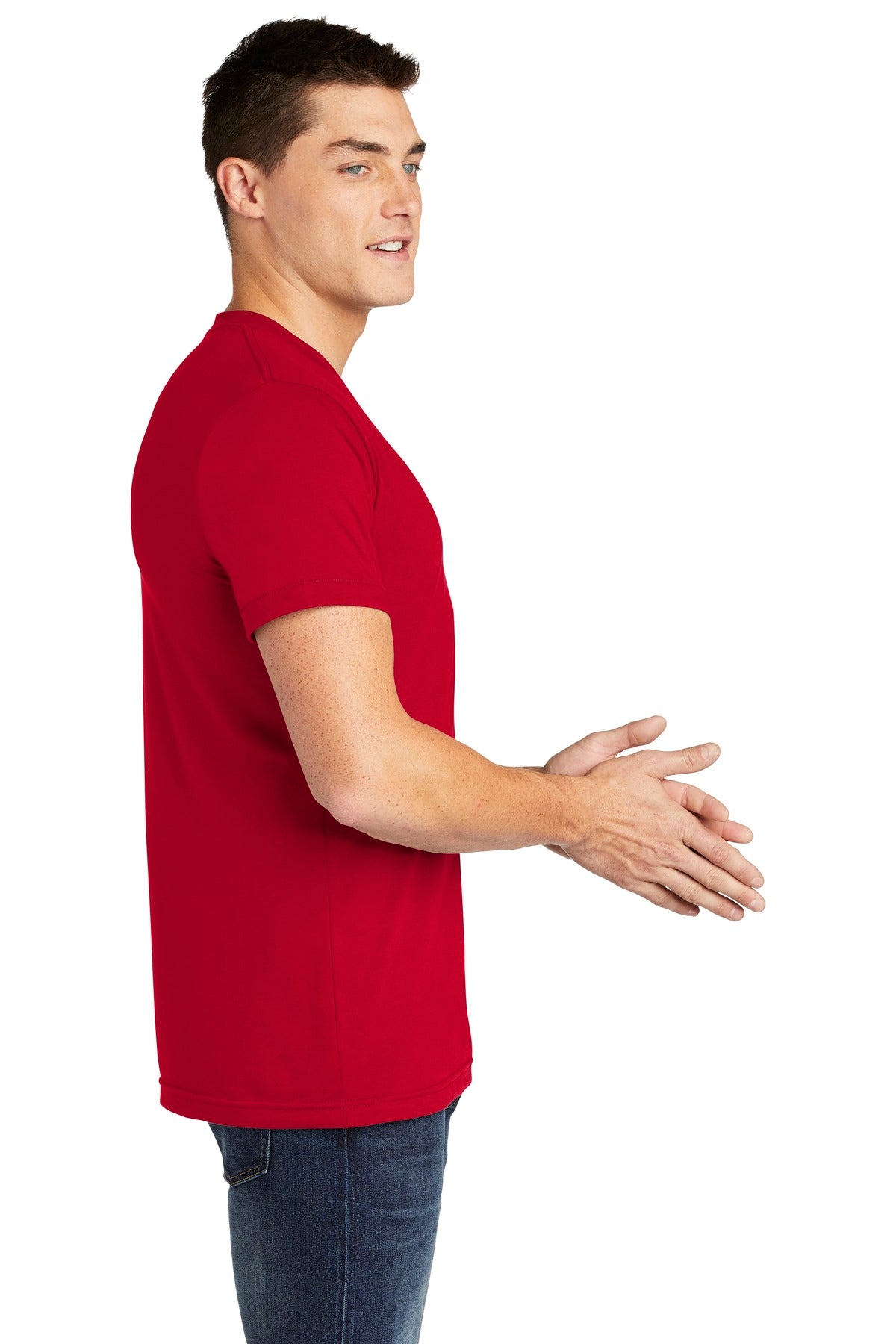 American Apparel ® Poly-Cotton T-Shirt. BB401W [Red] - DFW Impression