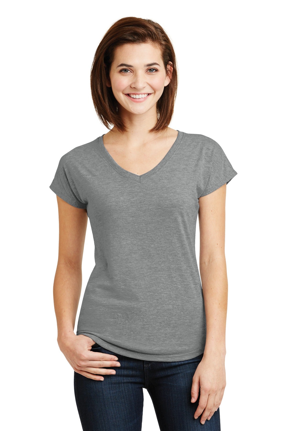 Anvil® Ladies Tri-Blend V-Neck Tee. 6750VL - DFW Impression