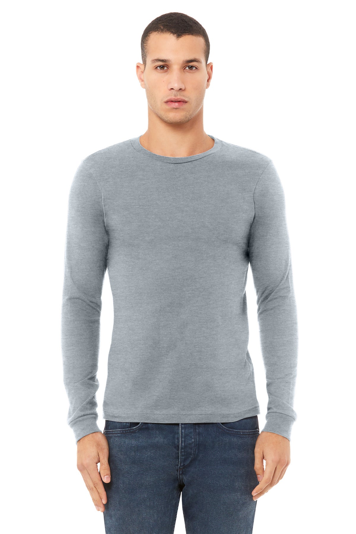 BELLA+CANVAS® Unisex Heather CVC Long Sleeve Tee BC3501CVC [Athletic Heather] - DFW Impression