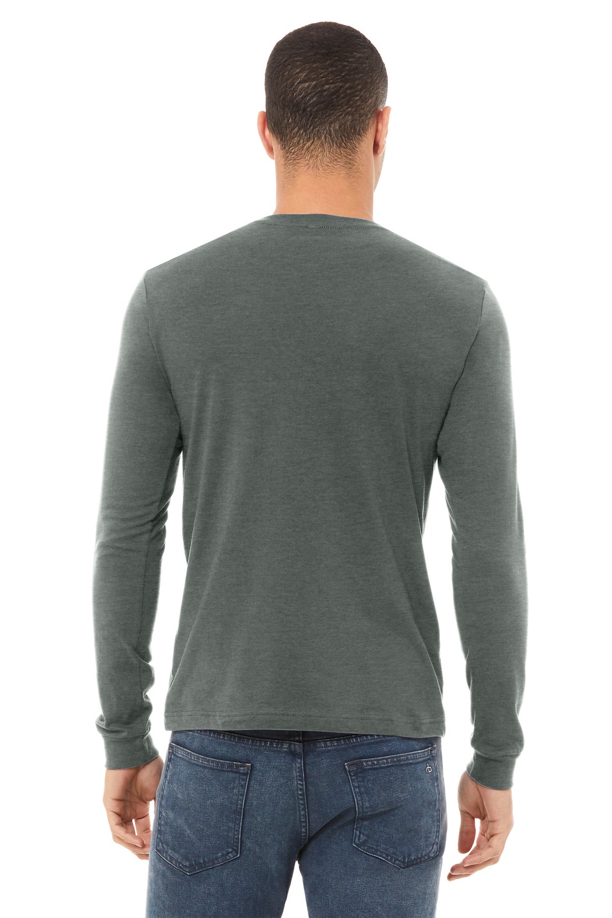 BELLA+CANVAS® Unisex Heather CVC Long Sleeve Tee BC3501CVC [Deep Heather] - DFW Impression