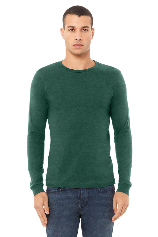 BELLA+CANVAS® Unisex Heather CVC Long Sleeve Tee BC3501CVC [Heather Forest] - DFW Impression