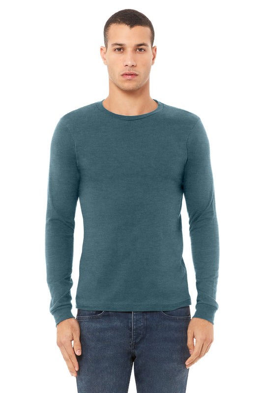 BELLA+CANVAS® Unisex Heather CVC Long Sleeve Tee BC3501CVC [Heather Slate] - DFW Impression